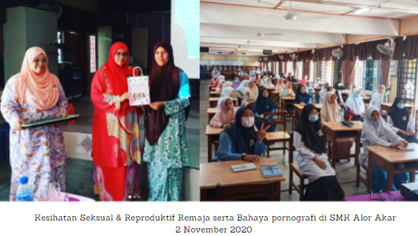 Kesihatan Seksual & Reproduktif Remaja serta Bahaya pornografi di SMK Alor Akar 2 November 2020
